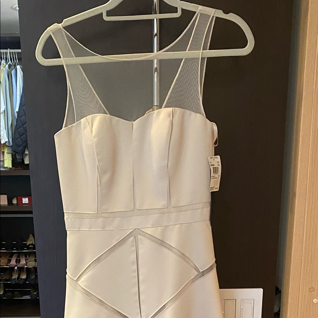 Aidan Mattox Never Worn Beige Beautiful Evening Gown.